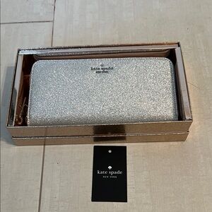Kate Spade Silver Glitter Wallet